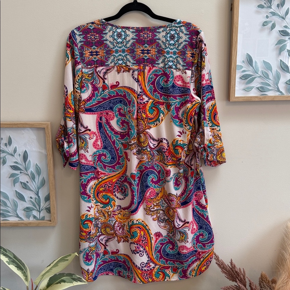 Fig and Flower Multicolor Patterned Dress - Picture 3 of 6